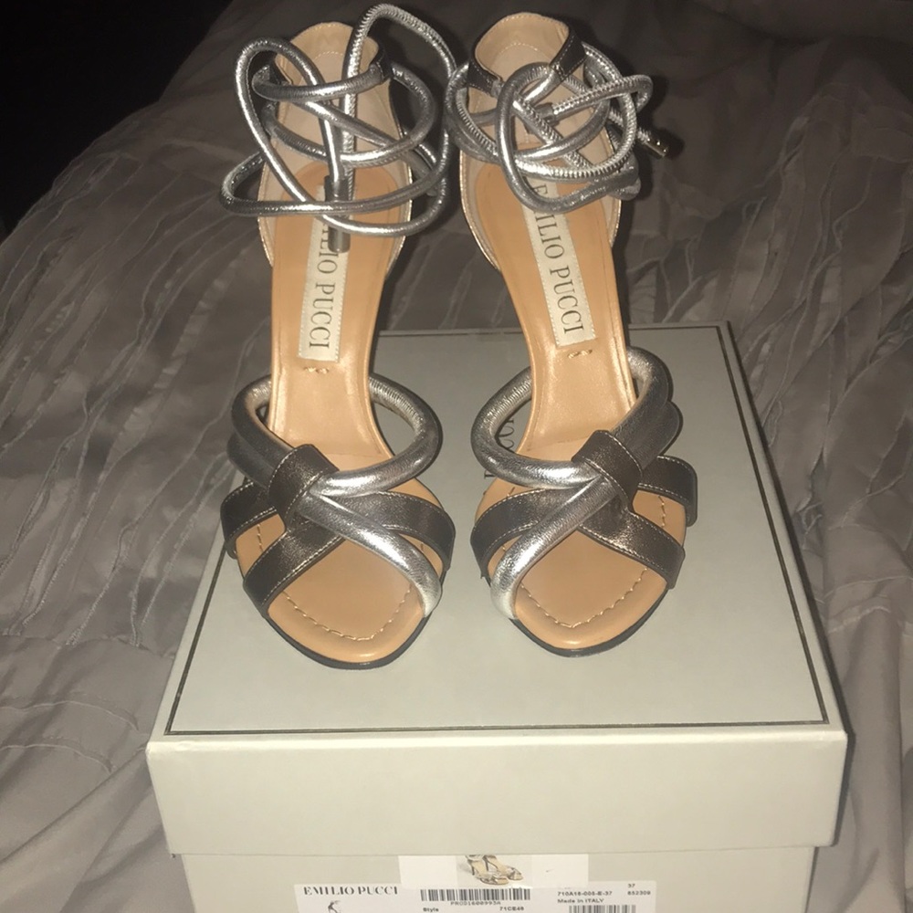 Pucci ankle tie heels